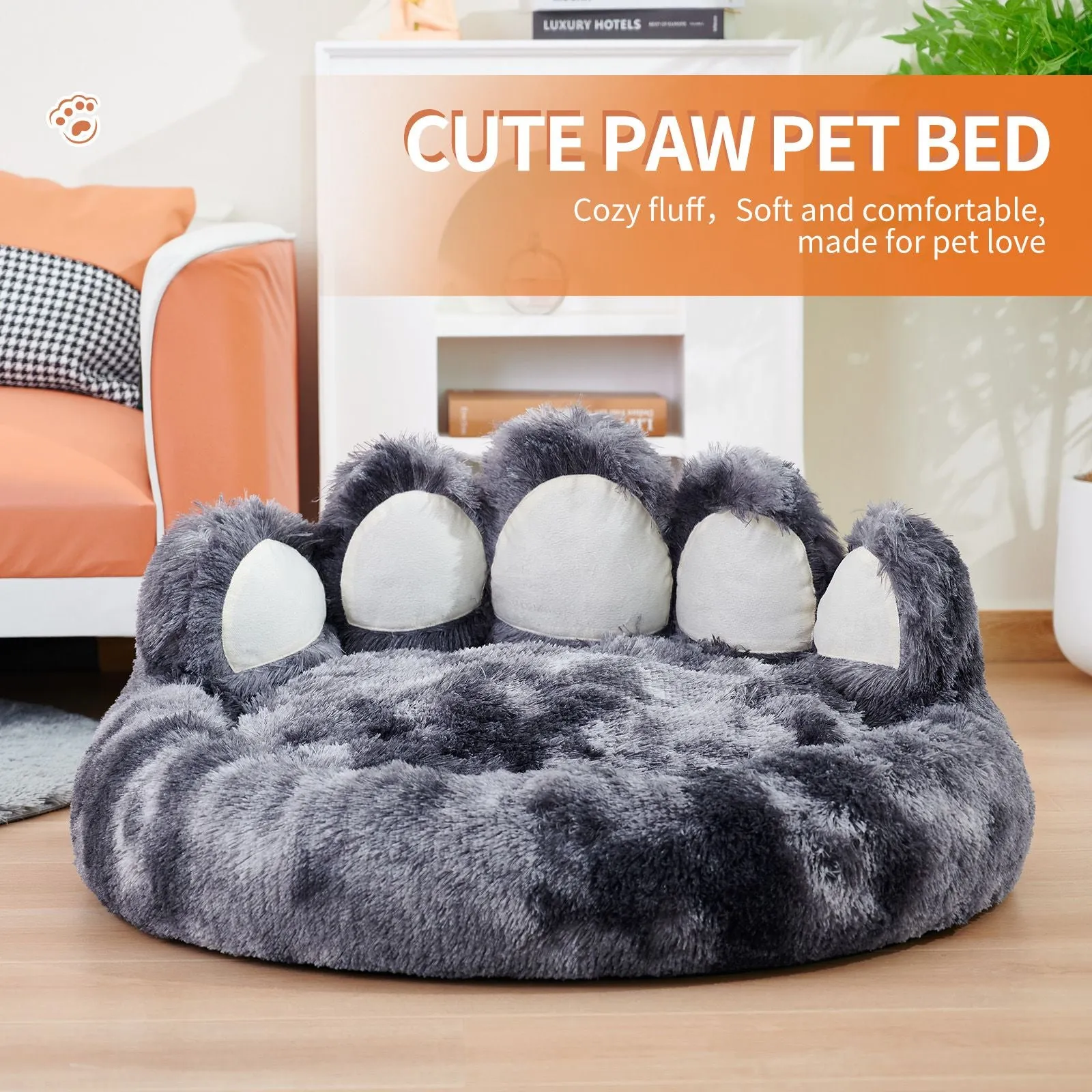 Adorable Bear Paw Design Shape Pet Bed - Dog Beds & Furniture for Small, Medium Dogs, and Cat's