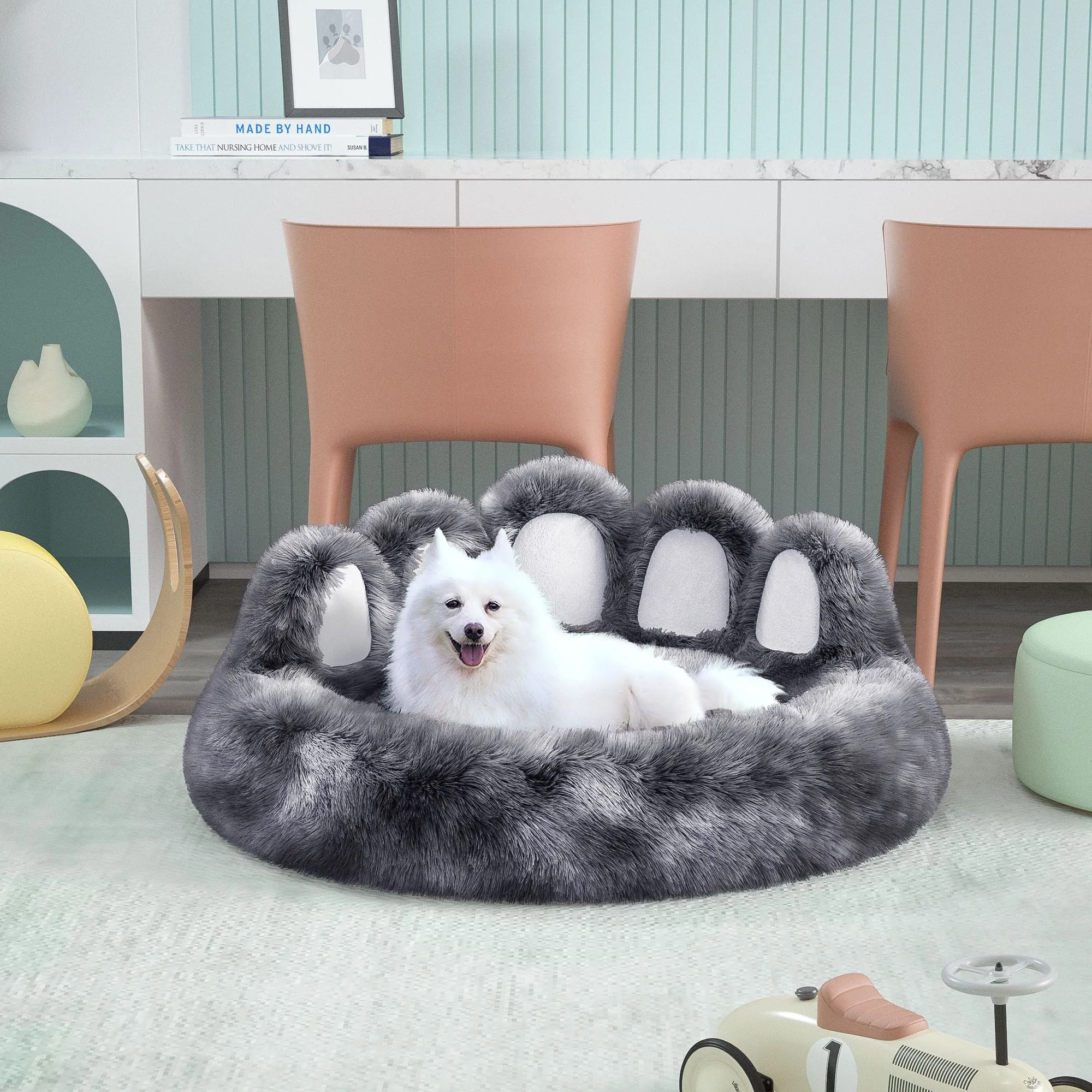 Adorable Bear Paw Design Shape Pet Bed - Dog Beds & Furniture for Small, Medium Dogs, and Cat's