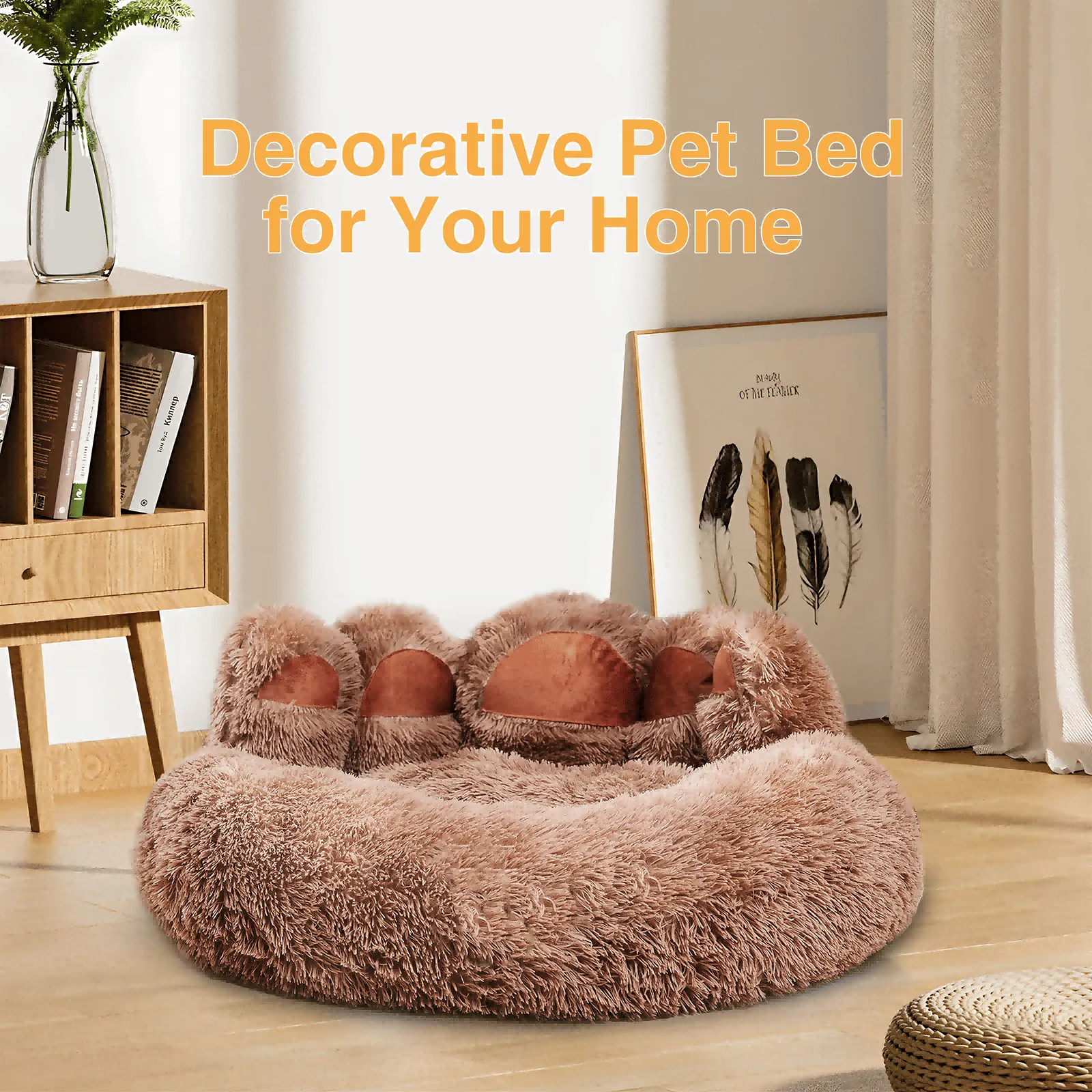Adorable Bear Paw Design Shape Pet Bed - Dog Beds & Furniture for Small, Medium Dogs, and Cat's