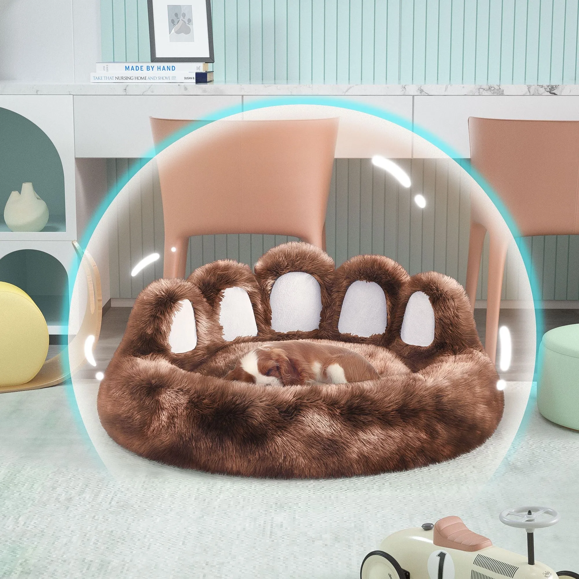 Adorable Bear Paw Design Shape Pet Bed - Dog Beds & Furniture for Small, Medium Dogs, and Cat's