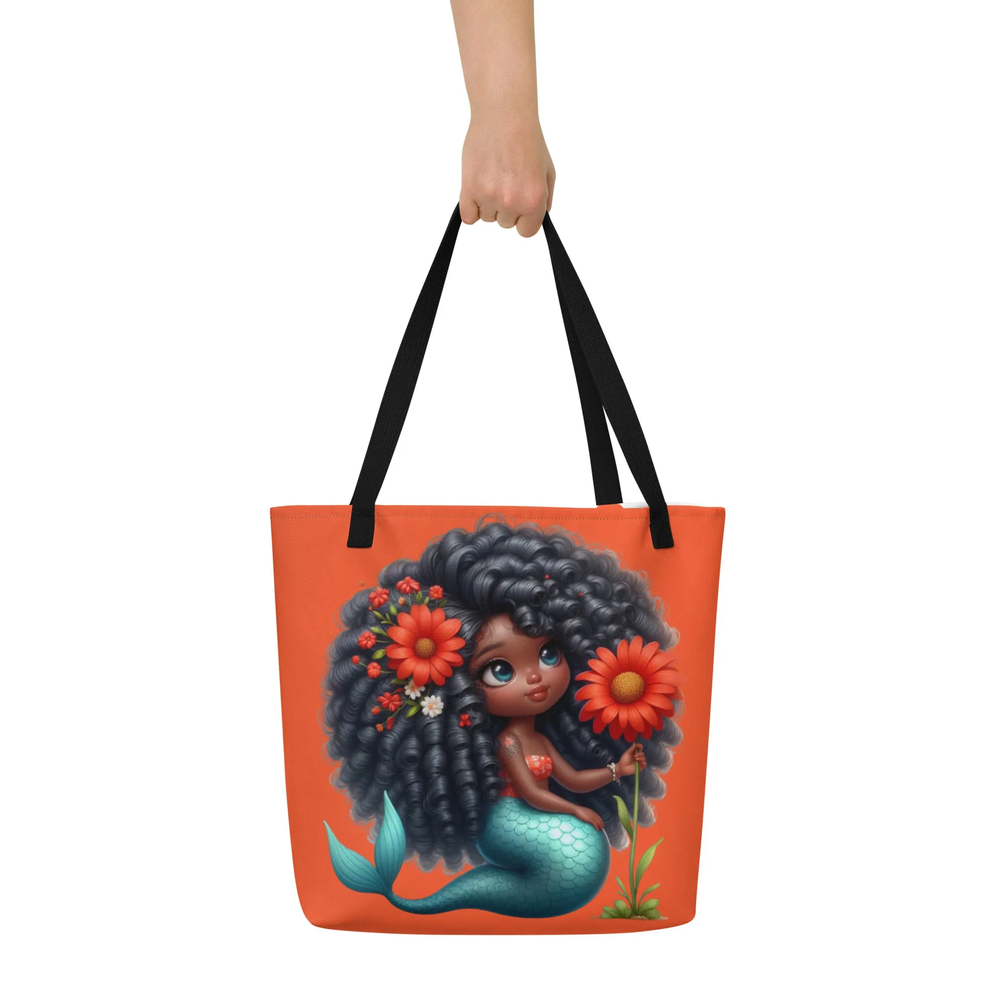Afro Mermaid Tote Bags