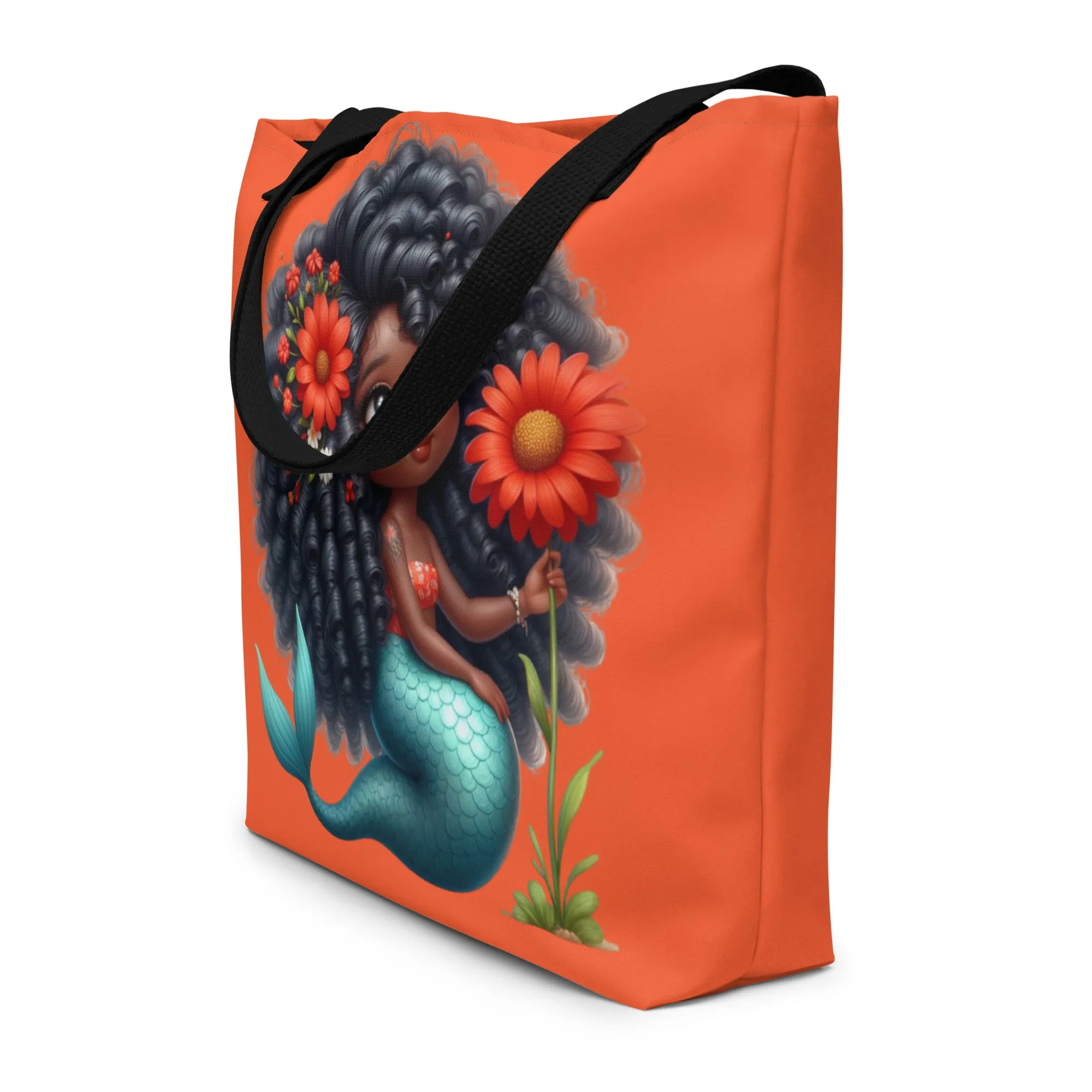 Afro Mermaid Tote Bags