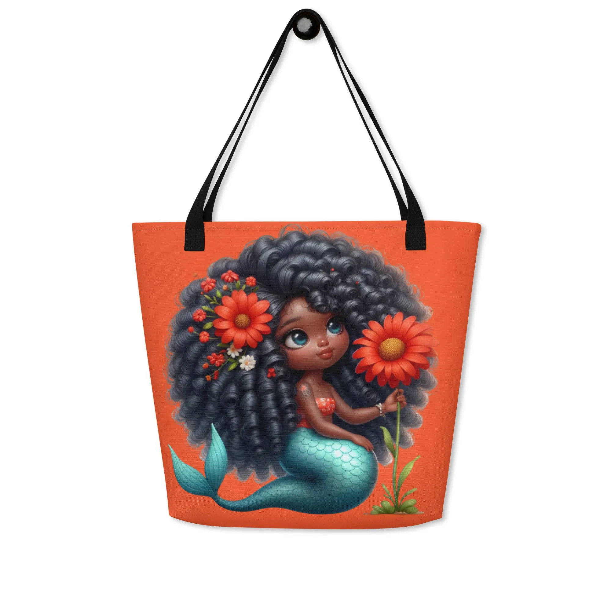 Afro Mermaid Tote Bags