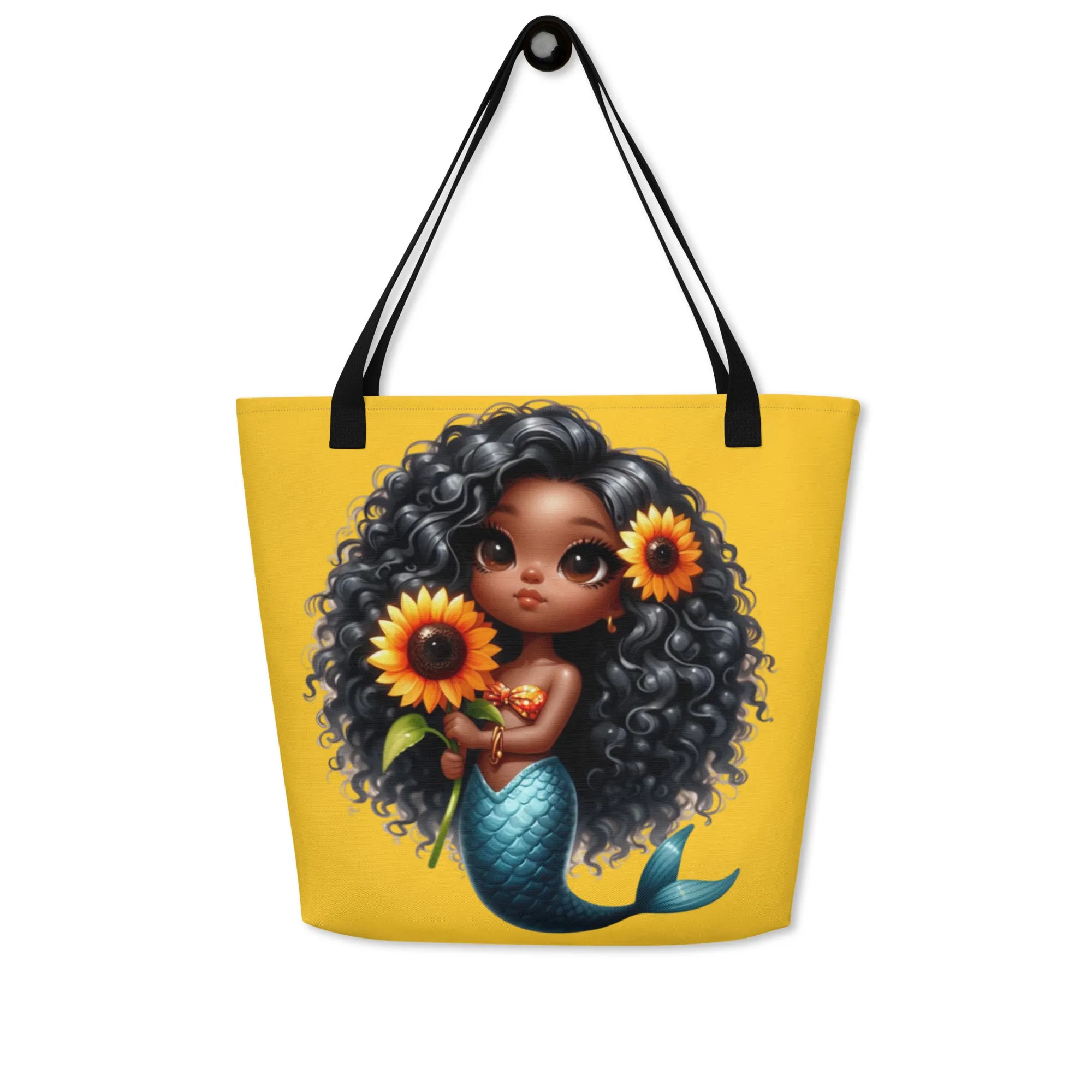Afro Mermaid Tote Bags