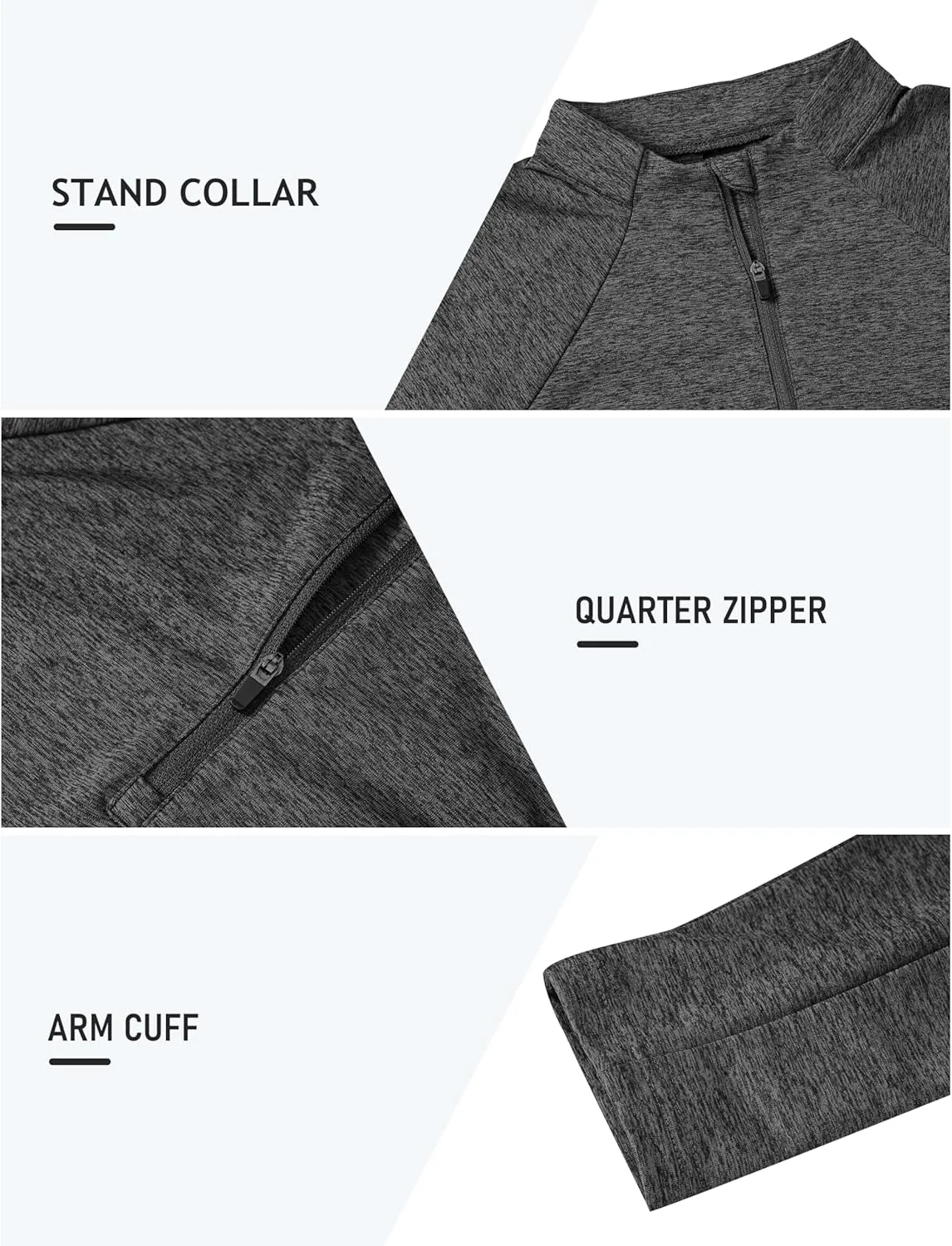 AIRIKE Long Sleeve Golf Polo Shirts for Women Stand Up Collar Thermal Fleece Womens Tank Top
