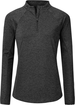 AIRIKE Long Sleeve Golf Polo Shirts for Women Stand Up Collar Thermal Fleece Womens Tank Top