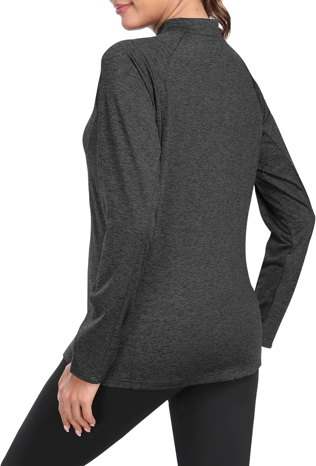 AIRIKE Long Sleeve Golf Polo Shirts for Women Stand Up Collar Thermal Fleece Womens Tank Top