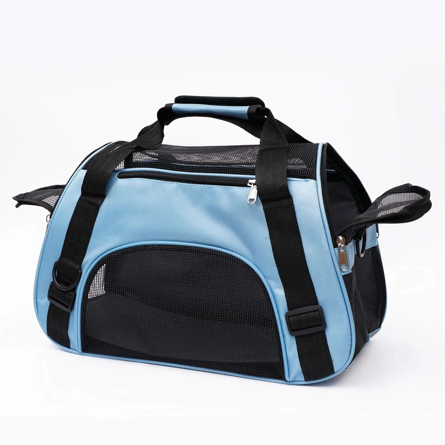 Airline Approved Soft Pet Carrier – Portable, Breathable Mesh Bag for Cats & Small Dogs - Stylish Blue Design