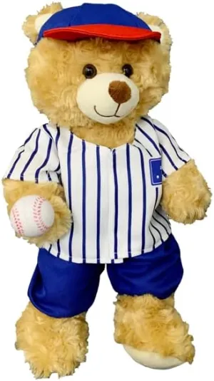 All-Stars Baseball Uniform for Stuffed Animal Teddy Bear - Fits Most 8" Plush Soft Toys - Sports Player Costume for Plushie Buddy Bear - Perfect Playtime Gift for Kids