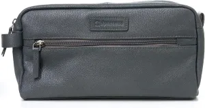 Alpine Swiss Sedona Toiletry Bag Genuine Leather Shaving Kit Dopp Kit Travel Case