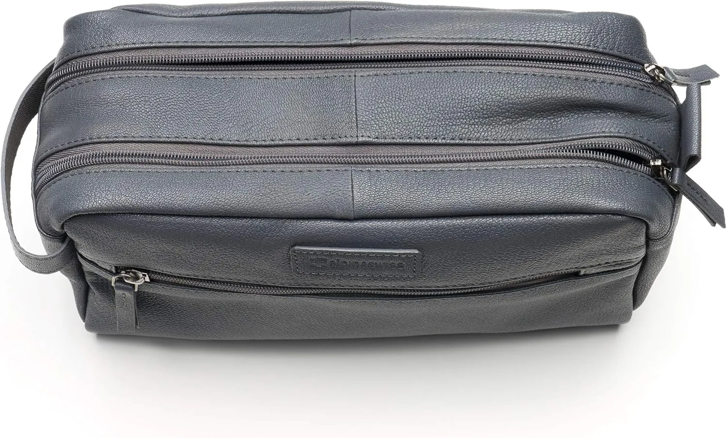 Alpine Swiss Sedona Toiletry Bag Genuine Leather Shaving Kit Dopp Kit Travel Case