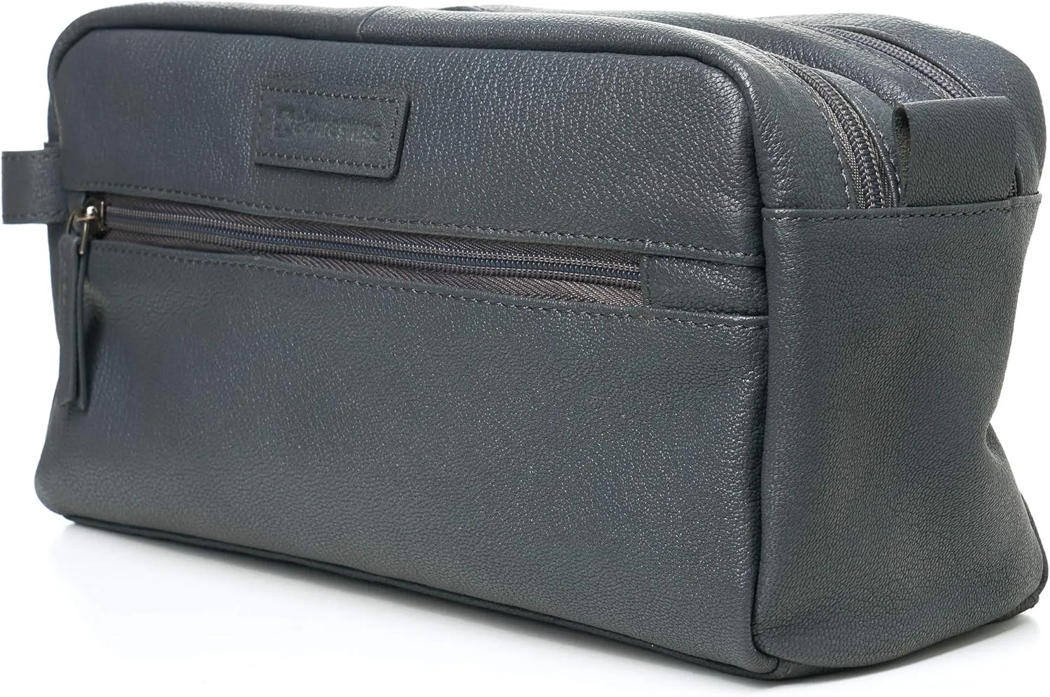 Alpine Swiss Sedona Toiletry Bag Genuine Leather Shaving Kit Dopp Kit Travel Case
