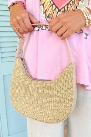 Already There Woven Straw Shoulder Bag
