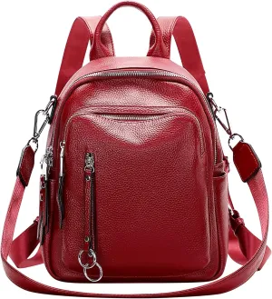 ALTOSY Fashion Genuine Leather Backpack Purse for Women Shoulder Bag Casual Daypack Small