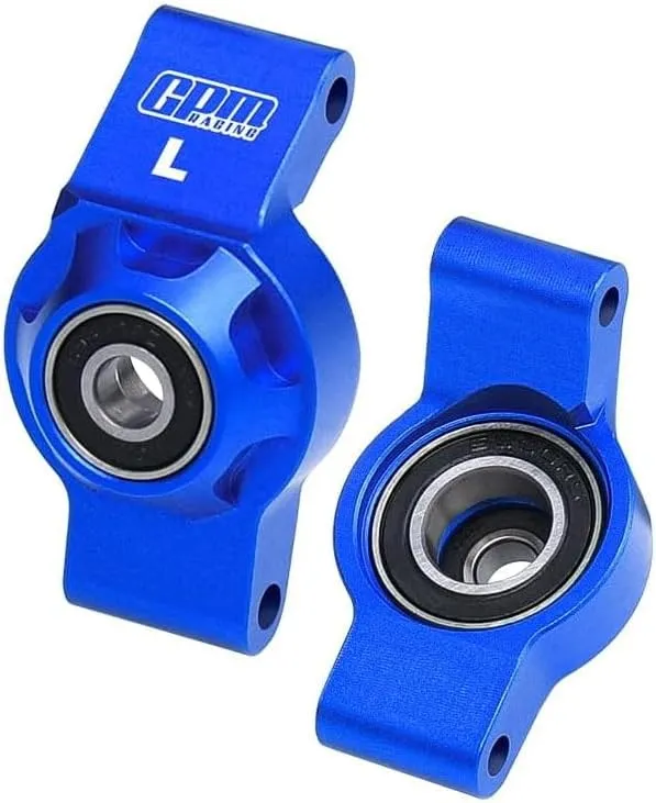 Aluminum 7075 Alloy Rear Hub Stub Axle Carriers with Oversize Bearing for Traxxas 1:16 Mini Maxx 4WD 107154-1 / Mini XRT VXL-3S 108076-1 Monster Truck Upgrades - Blue