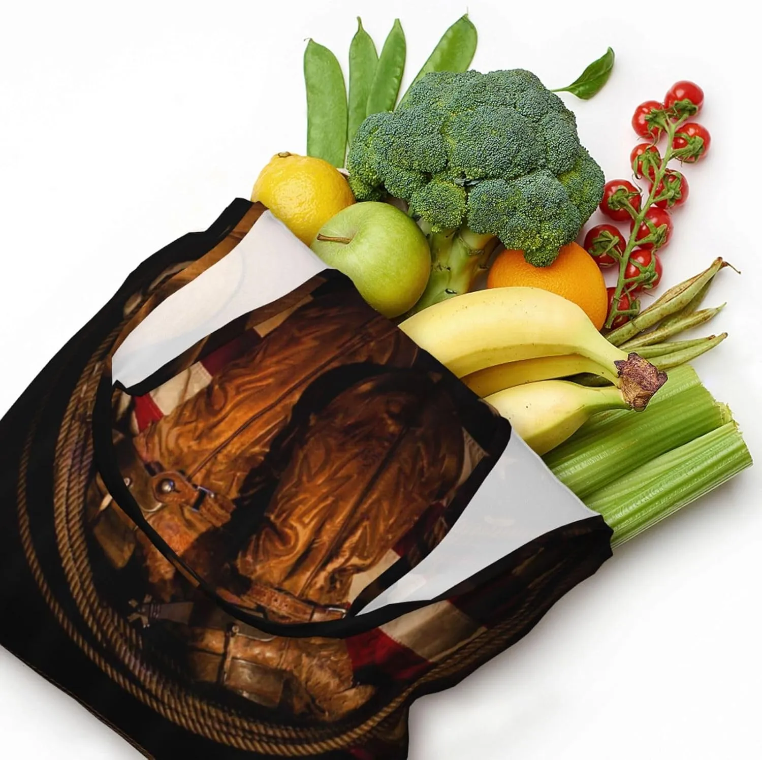 AMAZWI Hawaii Beach Golf Course Canvas Tote Bag,Kitchen Reusable Grocery Bags,Work Handbag Tote,Weekender Bag Shopper Handbag