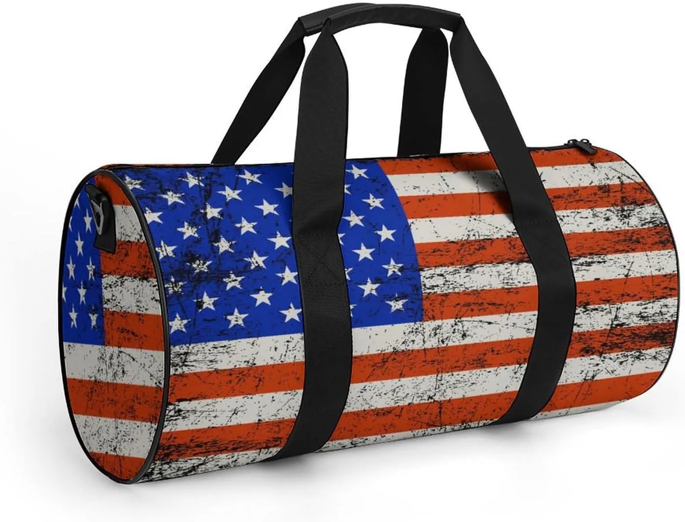 America Usa Flag-Retro Sports Duffel Bag for Boys Girls Dry Wet Separation Overnight Gym Bag