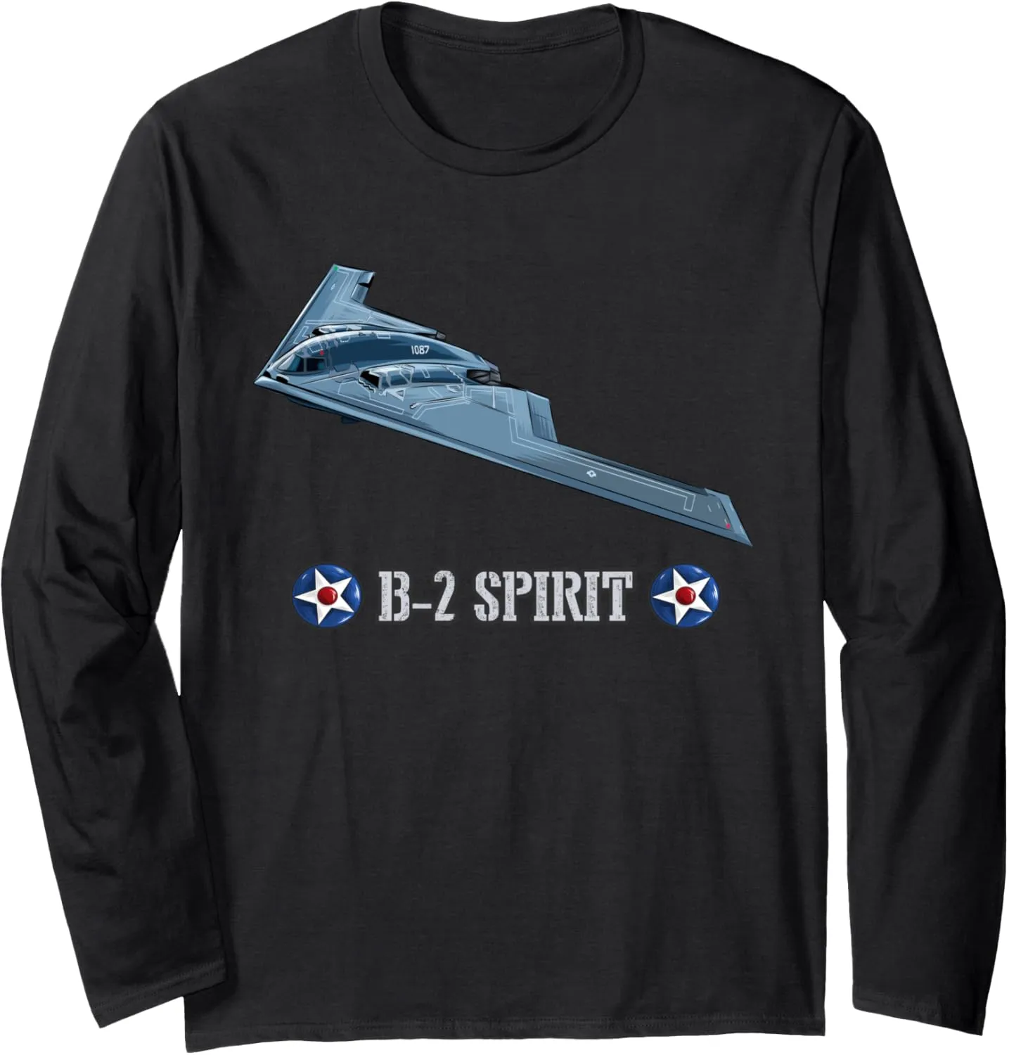 American Aircraft Stealth Bomber B2 Spirit Long Sleeve T-Shirt