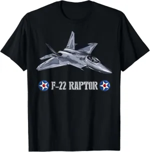 American Aircraft Stealth Fighter F22 Raptor United States T-Shirt