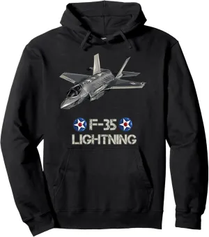 American Aircraft Stealth Fighter F35 lightning Pullover Hoodie