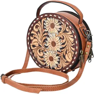 American Darling Genuine Leather Western Women Handbag | Handbag Purse | Travel Canteen Bag