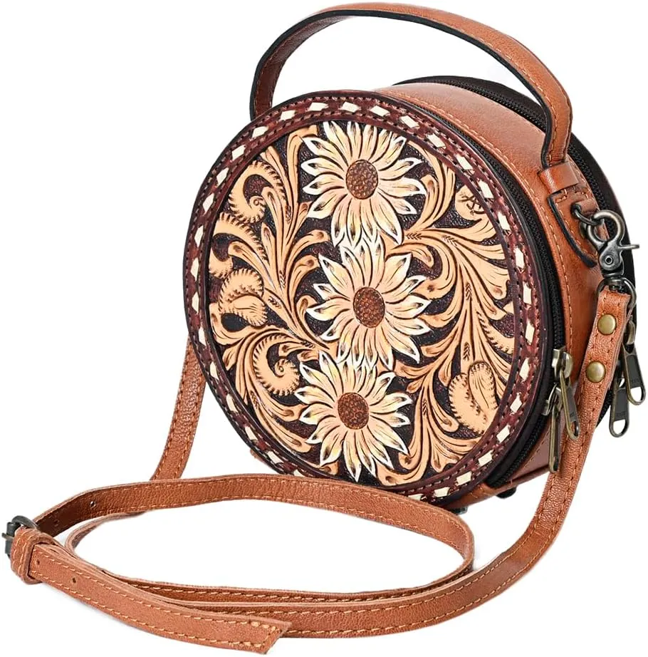American Darling Genuine Leather Western Women Handbag | Handbag Purse | Travel Canteen Bag