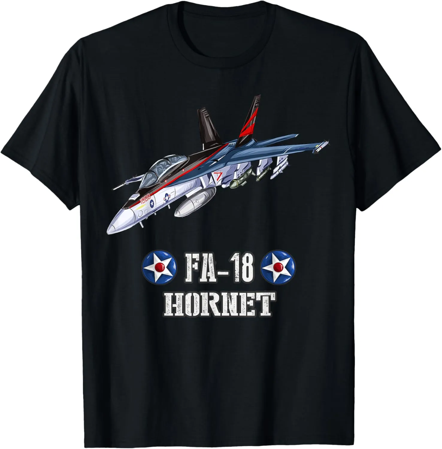American F-18 Hornet Fighter Jet Aviation Pilot T-Shirt