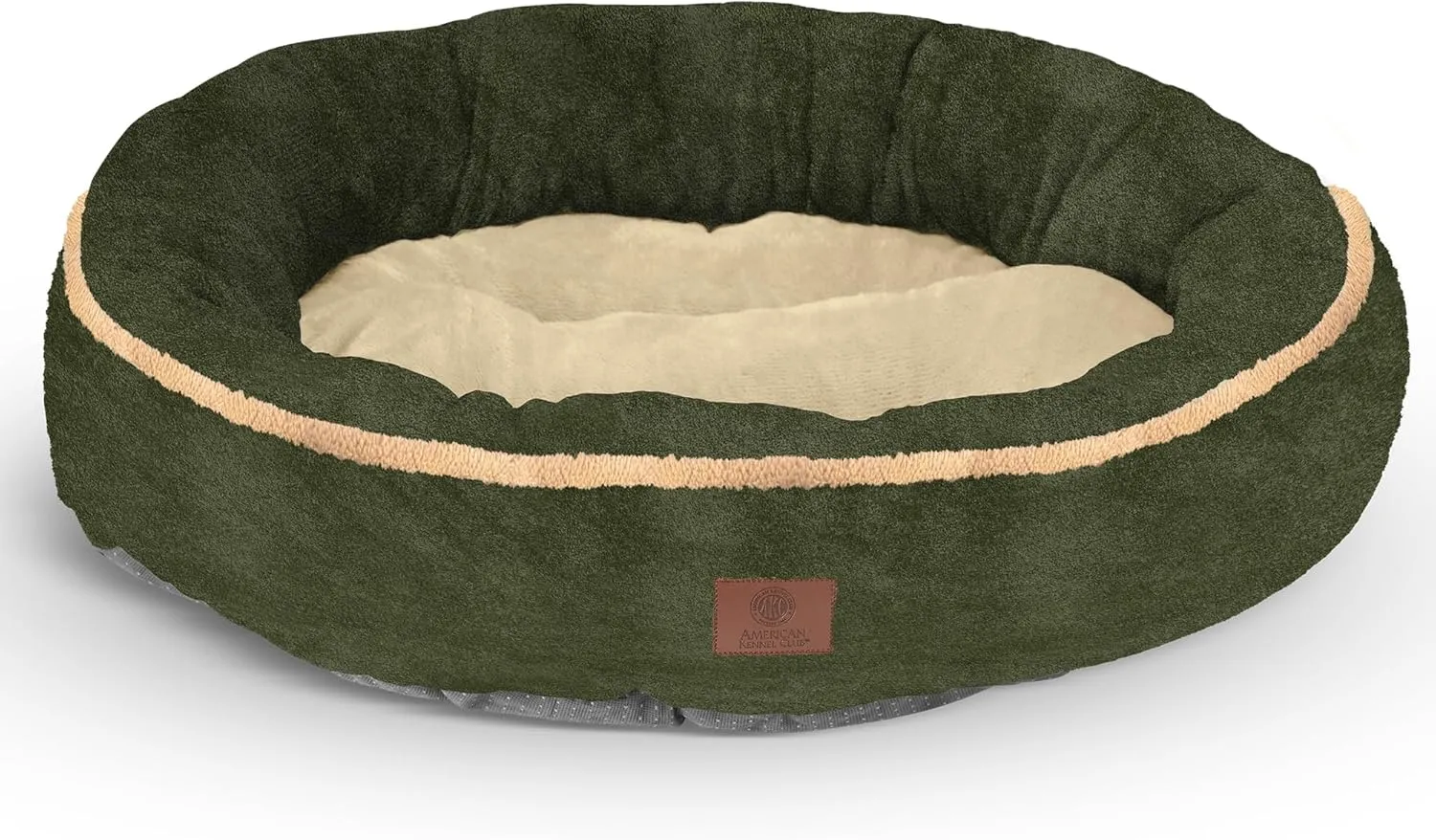AMERICAN KENNEL CLUB 25-Inch Round Bed with Piping