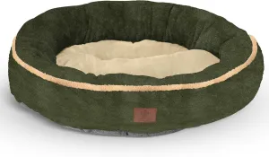AMERICAN KENNEL CLUB 25-Inch Round Bed with Piping