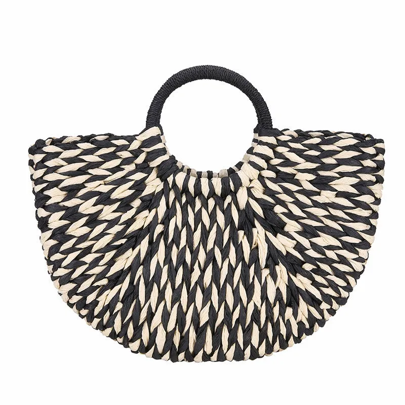 and Fashion Refund policy Straw Black Affordable shipping Handbags white