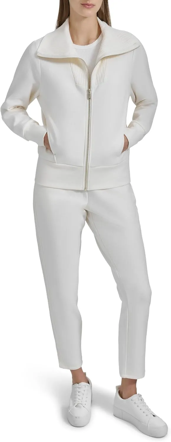 Andrew Marc womens Fleece Zip-front Sweatshirt