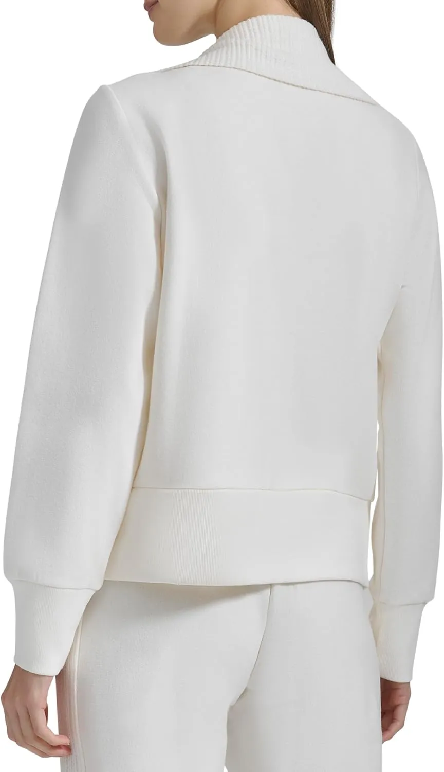 Andrew Marc womens Fleece Zip-front Sweatshirt