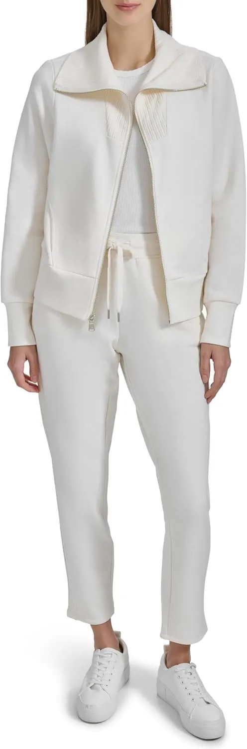 Andrew Marc womens Fleece Zip-front Sweatshirt