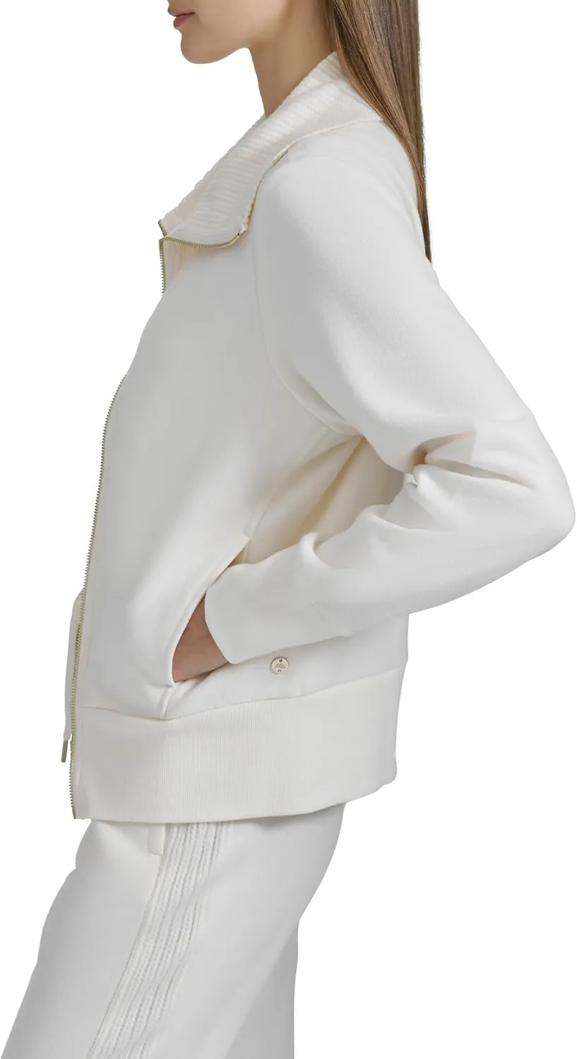 Andrew Marc womens Fleece Zip-front Sweatshirt