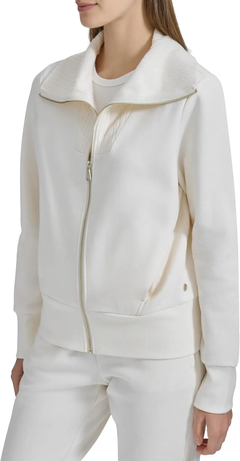 Andrew Marc womens Fleece Zip-front Sweatshirt