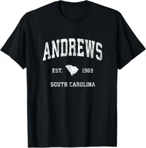 Andrews South Carolina SC Vintage Athletic Sports Design T-Shirt