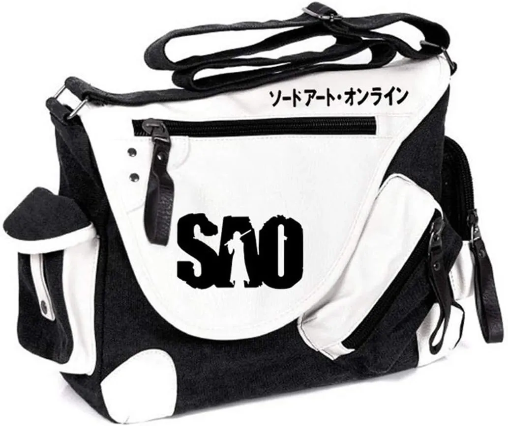 Anime SAO Messenger Bag Handbag Cross-body Tote Bag Student Bag Shoulder Bag for Sword Art Online Cosplay