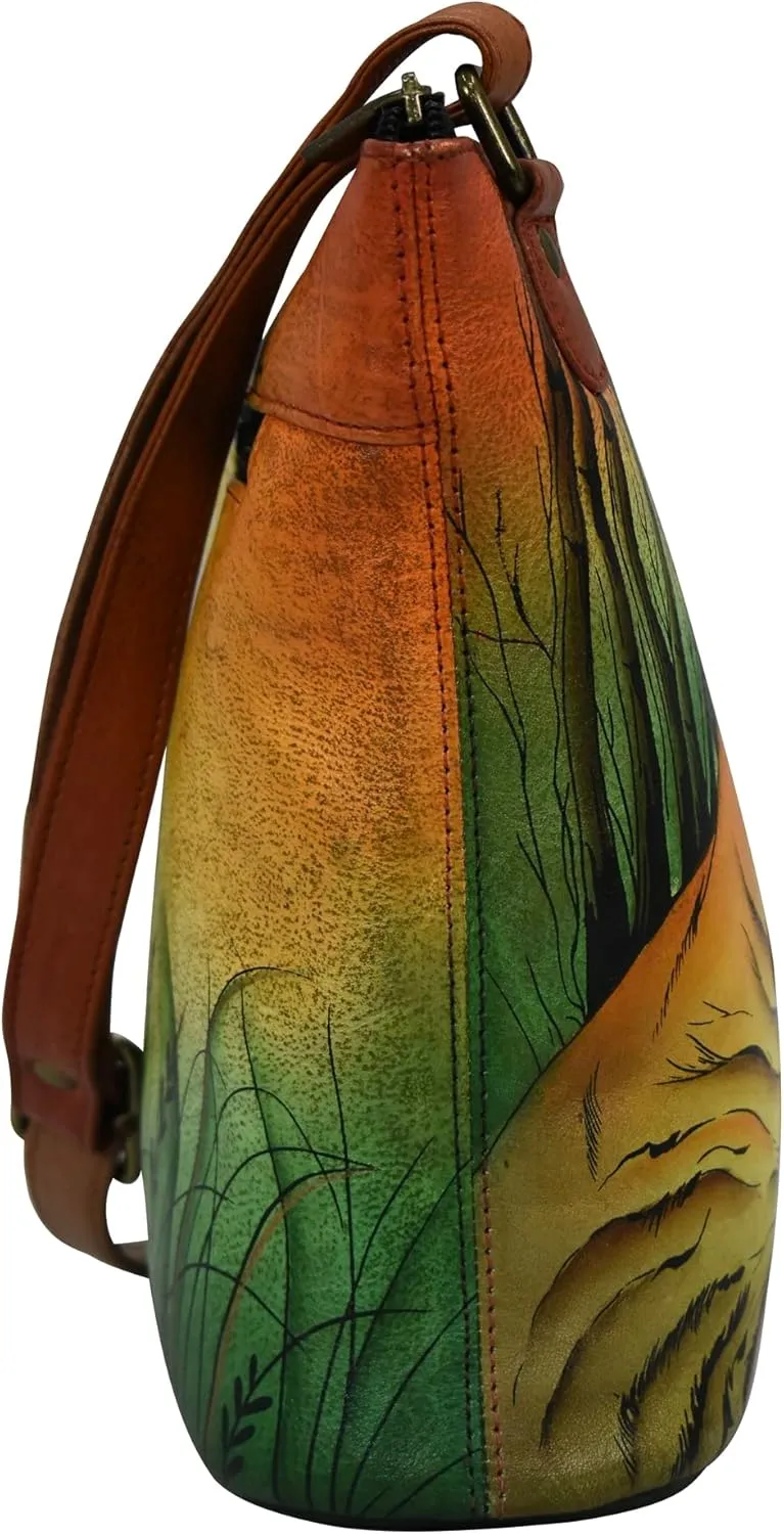 Anna by Anuschka Hand Painted Women’s Genuine Leather-Two-Sided Zip Travel Organizer