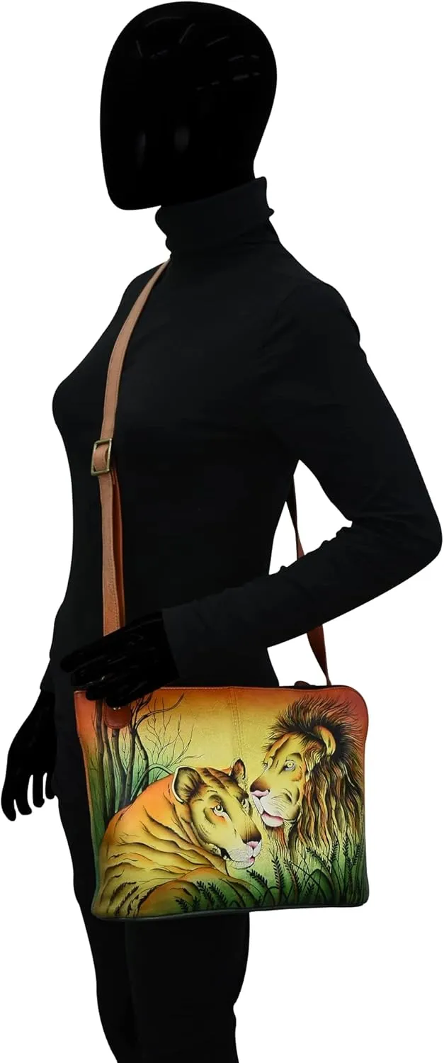 Anna by Anuschka Hand Painted Women’s Genuine Leather-Two-Sided Zip Travel Organizer