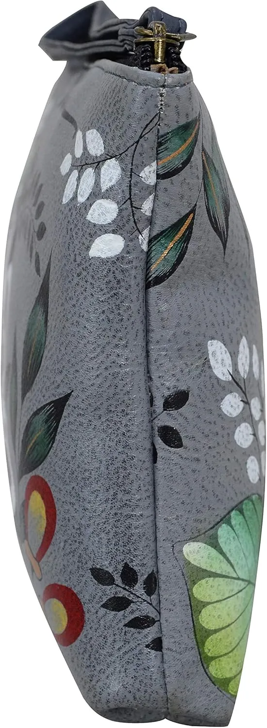 Anna by Anuschka Women's Hand Painted Genuine Leather Wristlet Clutch