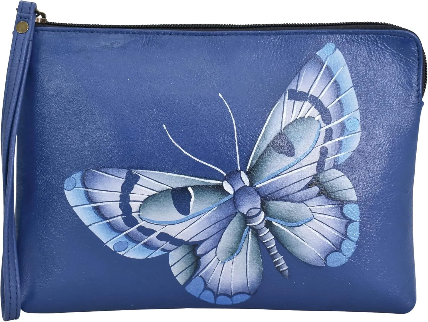 Anna by Anuschka Women's Hand Painted Genuine Leather Wristlet Clutch