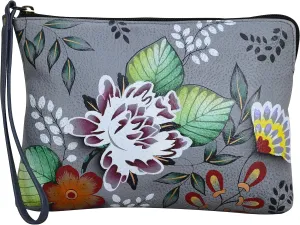Anna by Anuschka Women's Hand Painted Genuine Leather Wristlet Clutch