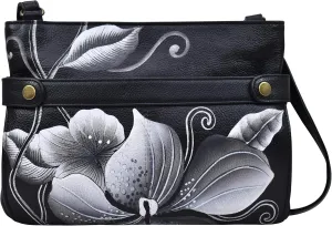 Anna by Anuschka Women's Original Hand-Painted Genuine Leather Medium Crossbody
