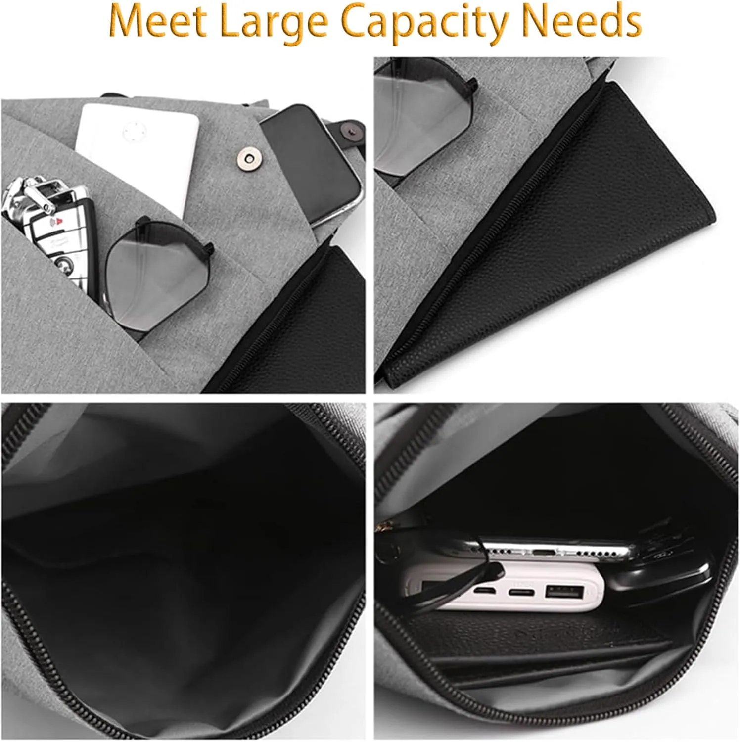 Anti Theft Crossbody Bags for Women, 2025 New Anti-Theft Travel Bag, Shoulder Bag Anti-theft Design for Travel, Sport (Black - Left Shoulder)