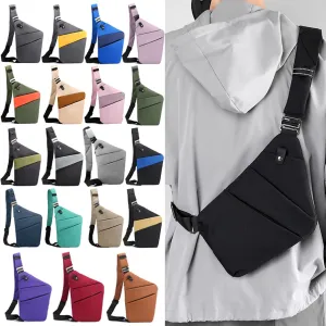 Anti Theft Crossbody Bags for Women, 2025 New Anti-Theft Travel Bag, Shoulder Bag Anti-theft Design for Travel, Sport (Black - Left Shoulder)