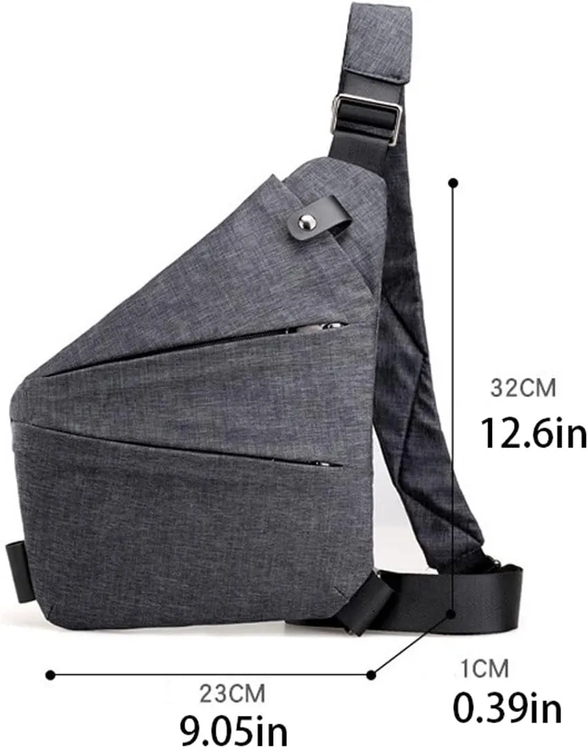 Anti Theft Crossbody Bags for Women, 2025 New Anti-Theft Travel Bag, Shoulder Bag Anti-theft Design for Travel, Sport (Black - Left Shoulder)