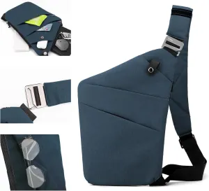 Anti Theft Crossbody Bag,Sling Bag for Women Men,Multi-pocket Chest Shoulder Bag for Travel, Sport, Work