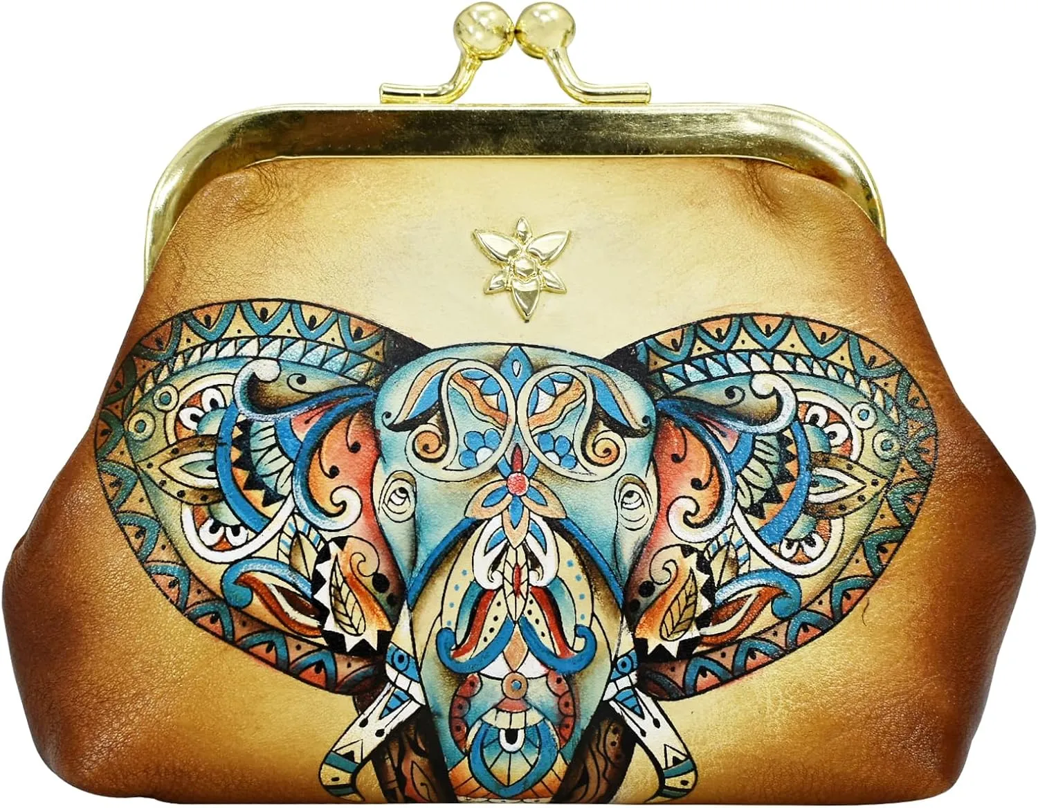 Anuschka Women’s Hand-Painted Genuine Leather Clasp Pouch with Key Fobs