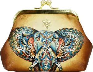 Anuschka Women’s Hand-Painted Genuine Leather Clasp Pouch with Key Fobs