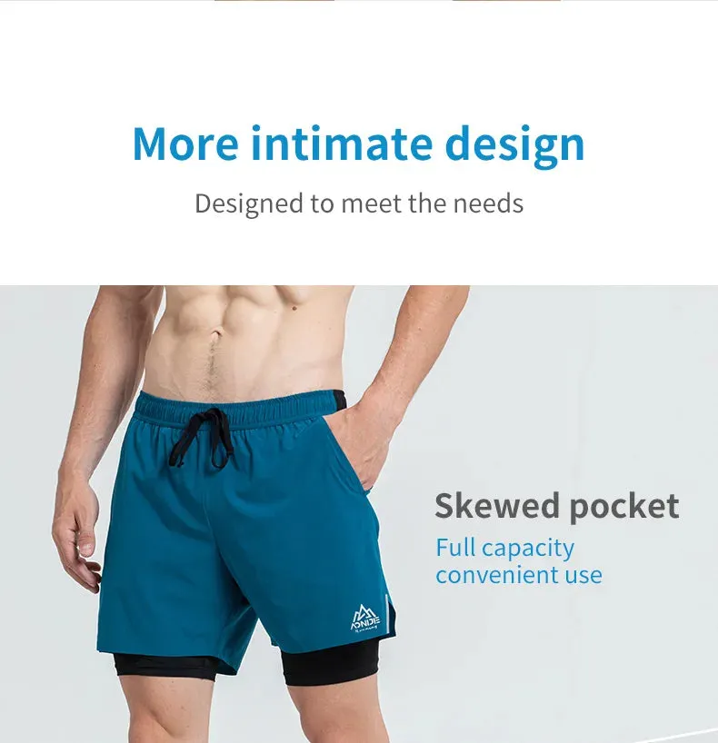 AONIJIE F5102/F5101 Men’s Quick-Dry Sports Shorts | Athletic Shorts with Lining